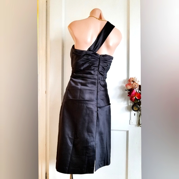 Bill Levkoff formal satin dress black size 10 - Picture 8 of 14